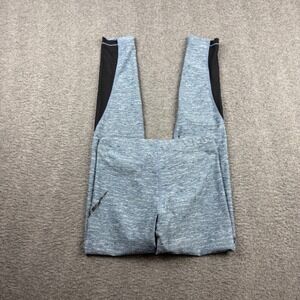 Nike Pro Dri-FIT Women's S Small Blue Heathered Space Dye Mesh Panel Leggings